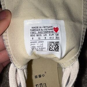 Converse Grey Garçons (Brand New) - Unisex